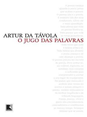 cover image of O jugo das palavras